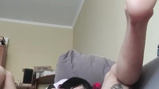 Boy masturbate his dick when parents at home