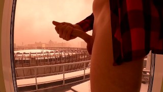guy fingering dick in the apartment