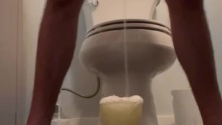 Filling the cup, then...oops