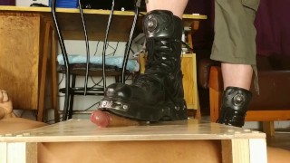 Erotic cock stomping with my New Rock boots HD