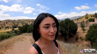 Real Teens - Idaho Teen Vanessa Moon Gives A Nice Head On A Hike Trail Before Fucking In The Hotel