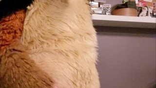 Fursuit watersports and cum!