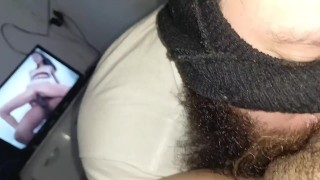 what a delight to cum my pussy in the mouth of the cuckold while I watch porn several cocks fucking
