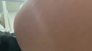 I fuck myself with a big dildo in the bathroom 