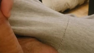 Bored and Horny Chubby Gay Bear Cub plays with Cut Cock