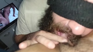 he sucked my pussy she ejaculated twice because of the mouth and because of porn🍆🍑🤤💦
