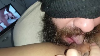 come hear the bitch moaning being sucked watching porn and coming in my mouth🌸🤤💦😋