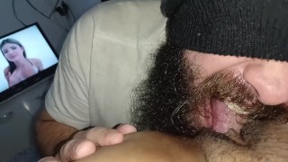 Ilove a mouth playing and sucking my naughty pussy she couldn't resist a wet mouth that ejaculates