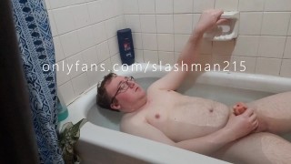 Watch Me Jerk Off In The Bath Tub To Completion With A New Toy