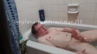 Watch Me Jerk Off In The Bath Tub To Completion With A New Toy
