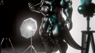 Druth latex pec worship test animation