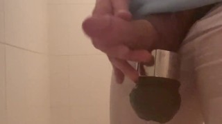 HORNY AMATEUR WANKING & getting WET ** GYM SHORTS + CUMSHOT **