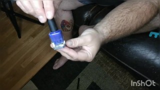 Big guy putting on sparkly purple polish - kinky foot fetish 💜 ✨ 😳 (Music: Sweet Musician: LiQWYD)