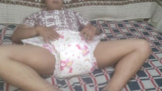 Diaper and male chastity