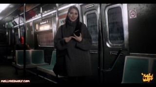 Beautiful stranger sucked me in train - MollyRedWolf