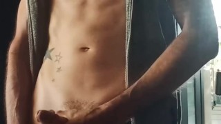 Slim boy jerk hard and cum Alex Jr Moss