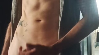 Slim boy jerk hard and cum Alex Jr Moss