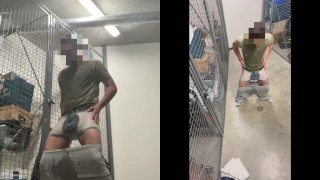 Quick self public piss with 2 points of view