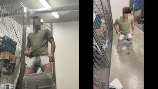 Quick self public piss with 2 points of view