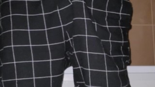 Huge cumshot in my bathroom 