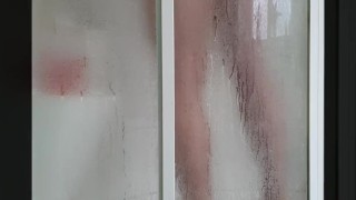 Dad jerking off in the shower