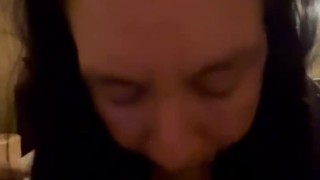 PAWG deepthroat me after work 