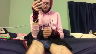 Femboy jerks off for you 