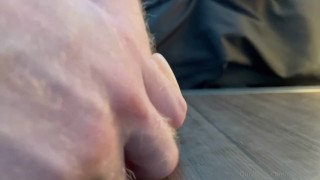 Teasing cock with tight Fleshlight and lots of cum all over my desk 💦💦