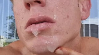Guy has first experience with cum from wife's best friend