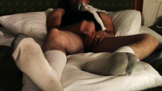 Jackin it in my dirty socks. Sweated in them for a month. So hot!