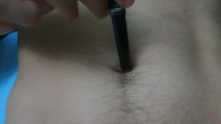 First video Fingering my Navel, A Pen inside my Belly Button, Wet Abs, Belly Play