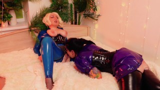 ROUGH FUCK lesboan compilation of 2 hot curvy MILFs