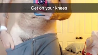 Exposing myself on SnapChat to horny fuckers wanting to see my big hairy cock