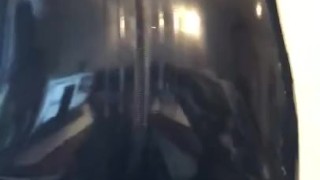 Locked rubber gimp in full rubber