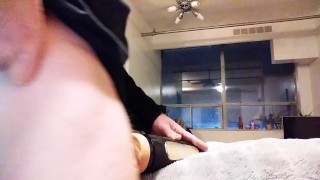 Thick cock with Fleshlight. Huge cum