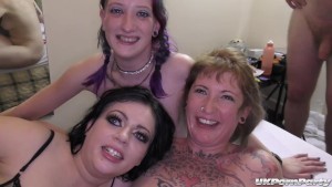 Gorgeous Linda Lush, Katie and Catalia Get Gangbanged and Spunked On 