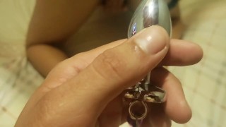 First time schoolgirl fucked with ANAL plug - PART 2