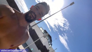 Walking naked around the neighborhood on a sunny morning. Very Risky