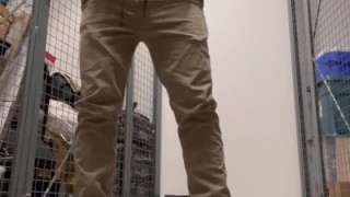 Pissing and spitting in my white underwear