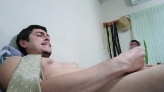 Handsome pectorals cum explosion