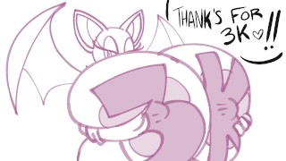 2k-3k Twitter celebration with Amy Rose and Rouge the Bat