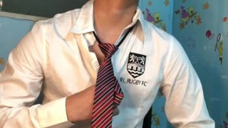 Jerking Off After Coming Home From School