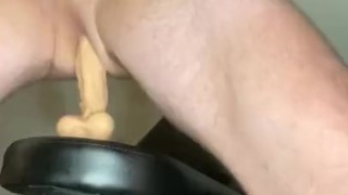 Bi Daddy Putting a Dildo in His Butt