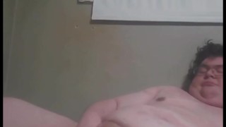 Fat male jerking off (no audio)