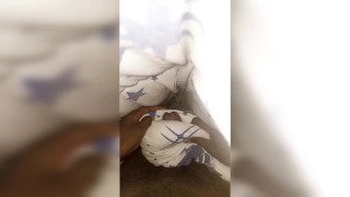 I HID UNDER DUVET ND FUCKED IT WHEN MY WIFE WAS WATCHING WORLD CUP WITH STEP MOM. SO SWEET CUM