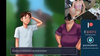 Streamer girl playing Summertime Saga EP 4