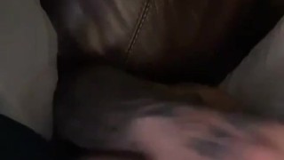 Stoking my hard cock