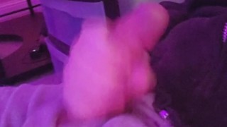 18 Y/O Teen Boy playing with his small cock in bed