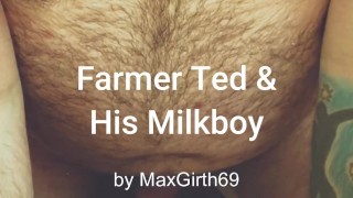 Farmer milks chubby boy's fat tits for profit (re-upload)