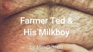 Farmer milks chubby boy's fat tits for profit (re-upload)